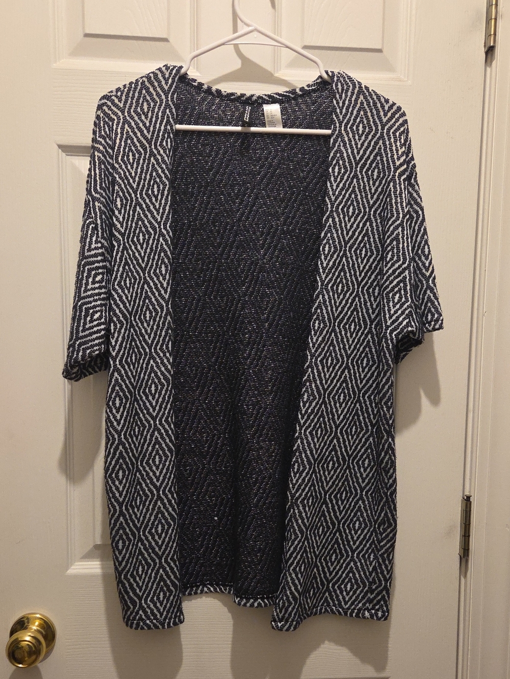 H&M Open-Front Geometric Cardigan